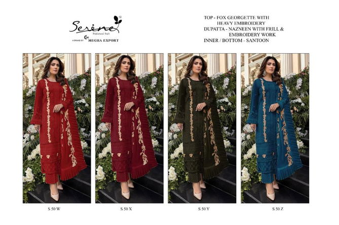 Serene S 50 W To Z Colors Wholesale Georgette Pakistani Salwar Suits
